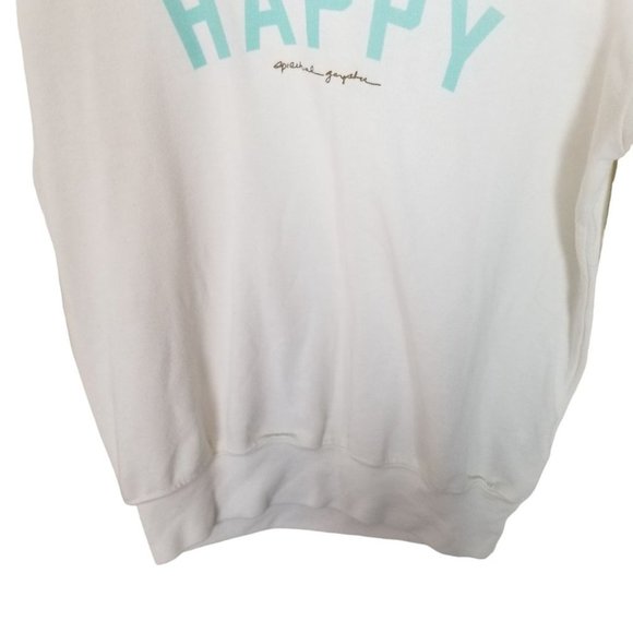 Spiritual Gangster Womens S Ivory Soft Hacci Happy - Picture 4 of 10